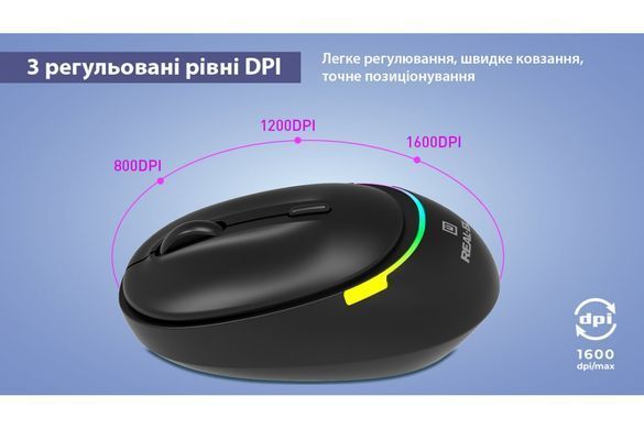 Миша бездротова REAL-EL RM-440W Black (EL123200045) [606718]