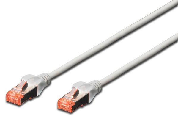 Патч-корд DIGITUS CAT 6 S-FTP, 10м, AWG 27/7, LSZH, сірий (DK-1644-100) [109715]