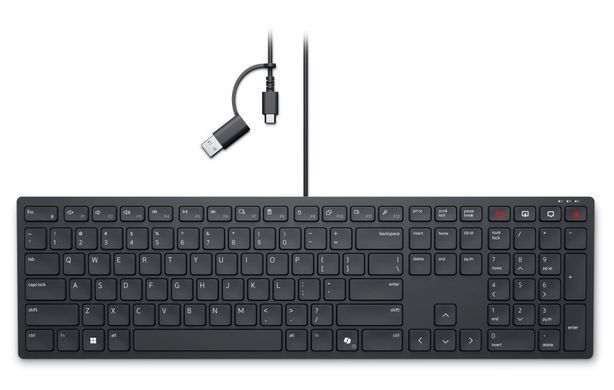 Клавіатура Dell Pro Wired Collaboration Keyboard - KB525C - Ukrainian (580-BBTG) [110859]