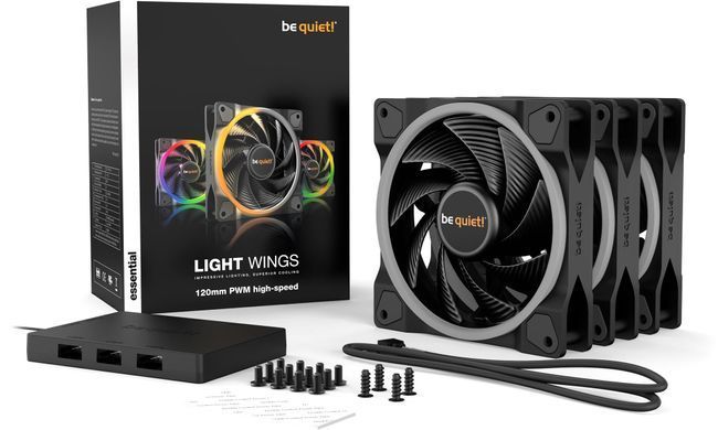 Вентилятор be quiet! Light Wings 120mm PWM High-Speed 3-Pack Black (BL077) [620186]