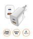 Мережевий зарядний пристрій Sigma mobile X-power 33W GaN, PD, QC (1xUSB-C + 1xUSB-A) White (PS33-01) [619656], фото 3