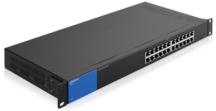 Комутатор Linksys LGS124 24xGE, Некерований (LGS124-EU) [14925]