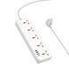 Мережевий подовжувач HOCO AC14A Rico 5-position socket(PD30W/1C3A) White (6942007607186) [802776], фото 3