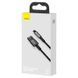 Кабель Baseus Tungsten Gold Fast Charging Data Cable USB to iP 2.4A 2m Black (CALWJ-A01) [803722], фото 2