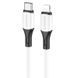 Кабель BOROFONE BX79 Type-C to iP 3A, 20W, 1m, silicone, silicone connectors, White (6974443384734) [802596], фото 1