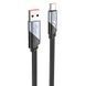 Кабель HOCO U119 USB to Type-C 5A, 1.2m, nylon, aluminum connectors, Black (6942007605007) [803255], фото 1