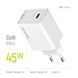 Мережевий зарядний пристрій ColorWay GaN Mini 45W PD Port PPS USB-C White (CW-CHS057PD-WT) [603373], фото 7