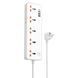 Мережевий подовжувач HOCO AC14A Rico 5-position socket(PD30W/1C3A) White (6942007607186) [802776], фото 1