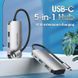 Хаб USB 3.1 Type-C -> 4хUSB 3.0/ Type-C PD 100W 5-in-1 Vention (TNBHB) [405758], фото 1