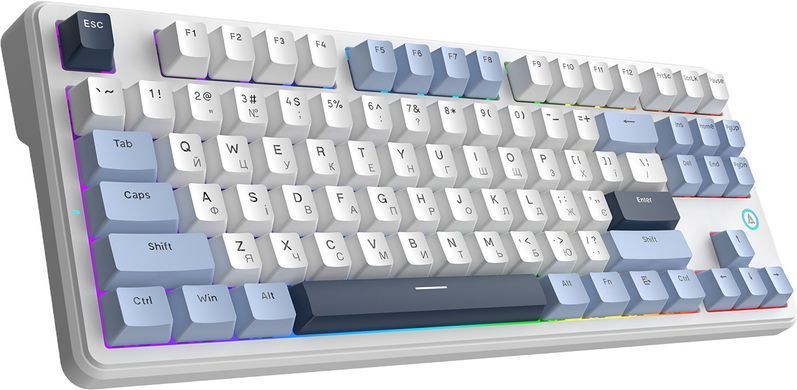 Клавіатура Ajazz AK870 V2 Flying Fish Switch White USB-C (AK870-V2-FF-BWB) [618096]
