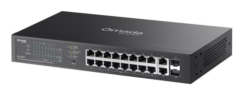 20-портовий гігабітний комутатор, TP-LINK (ES220GP) [503927]