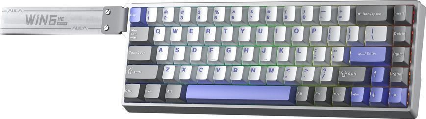 Клавіатура Aula WIN68 HE Max Magnetic Switch Grey/White/Purple (6978080504081) [606095]