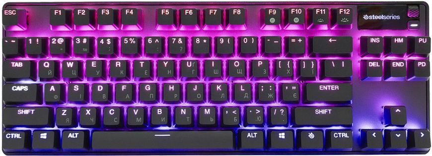 Клавіатура ігрова SteelSeries Apex Pro TKL WL UA HyperMagnetic Switches, OmniPoint 2.0, OLED (64865) [401052]