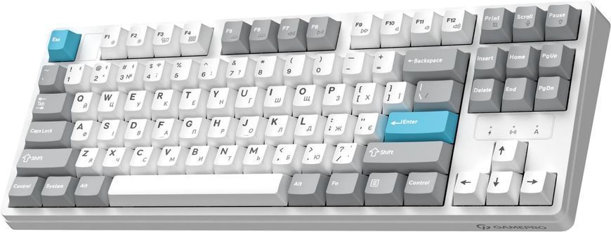 Клавіатура бездротова GamePro Asgard Ragnar Keychron Super Red Switch White (MK285WH) [616004]