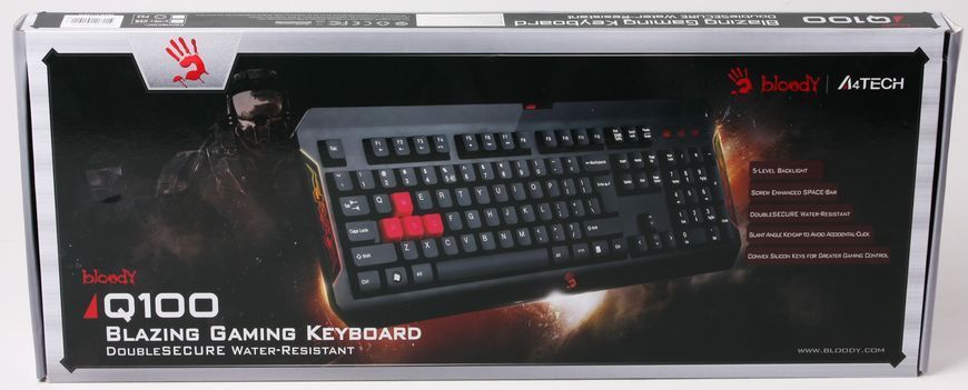 Клавіатура Bloody Q100 Ukr Black (Q100 Bloody (Black)) [614110]