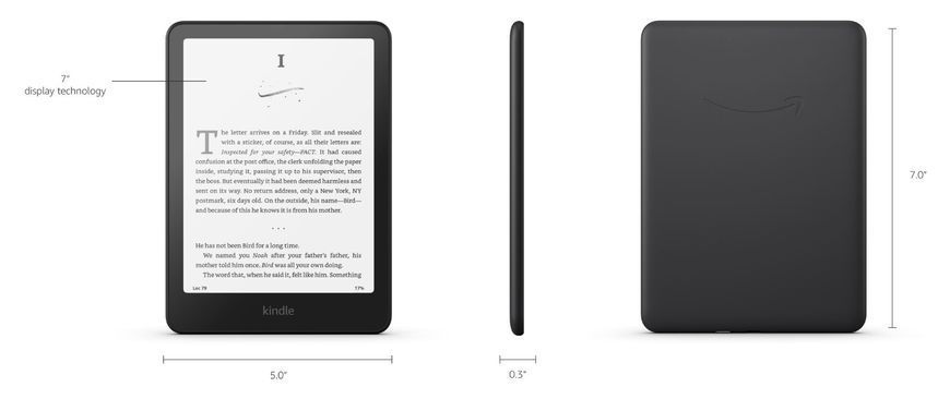 Електронна книга Amazon Kindle Paperwhite (12th Gen) (2024) SA568B 16GB Black_JP (Kindle PW (12th) (2024) SA568B 16GB Black_JP) [610035]