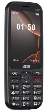 Мобільний телефон 2E E350 3.5" 2SIM, 3000мА&bull;год, чорний (694743656879) [114060]