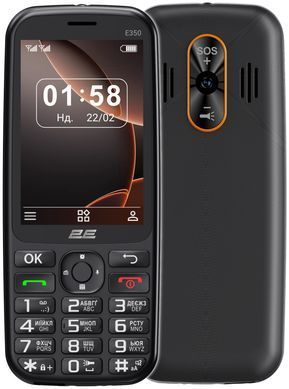 Мобільний телефон 2E E350 3.5" 2SIM, 3000мА&bull;год, чорний (694743656879) [114060]