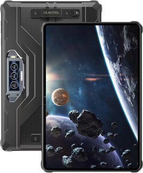 Планшет Oukitel RT8 11" FHD+ /6GB/256GB/ G99 /20000mAh/48+32Мп Night/IP69K/NFC/LTE Black з тримачем (6931940756402) [403111]