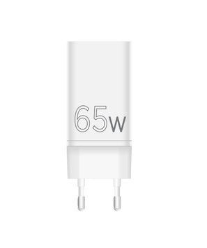 Мережевий зарядний пристрій Sigma mobile X-power 65W GaN, PD, QC (2xUSB-C + 1xUSB-A) White (PS65-01) [619657]