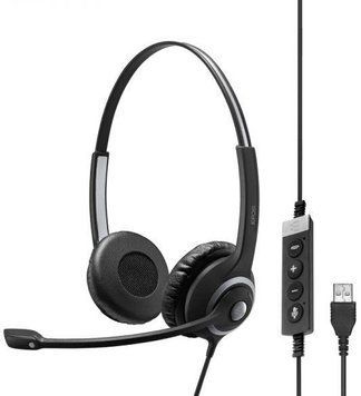 Гарнітура комп'ютерна стерео On-Ear EPOS IMPACT SC 260 USB MS II, USB, односпрямований, сертифікат Microsoft Teams, 2.9м, Чорний (1000579) [107460]