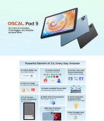Планшет PAD9 10" 128GB OSCAL (PAD9 GREY) [503188]