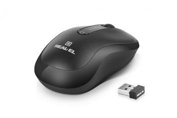Миша бездротова REAL-EL RM-450W Black (EL123200046) [606719]