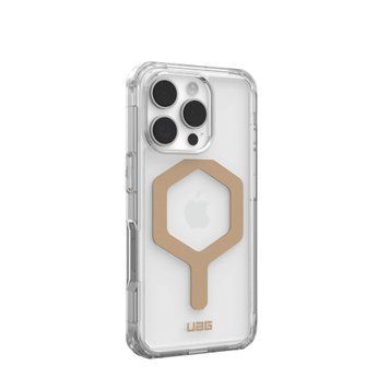 Чохол-накладка Urban Armor Gear Magsafe для Apple iPhone 16 Pro Plyo Ice/Gold (114480114381) [616524]
