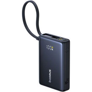 Зовнішній акумулятор Baseus PicoGo Digital Display Power Bank 10000mAh 45W Cosmic Black (P10076803123-00) [806194]