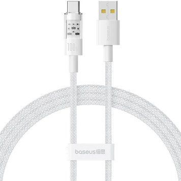Кабель Baseus Gem Fast-Charging Data Cable USB to USB-C 100W 1m Moon White (P10373002211-00) [802226]