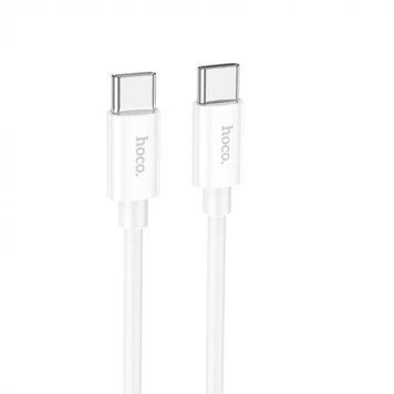 Кабель HOCO X87 Magic silicone 60W PD charging data cable for Type-C to Type-C White (6931474783264) [802481]