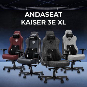Крісло для геймерів Anda Seat Kaiser 3E XL Dark Gray Fabric (AD23YC-XL-09-GB-CF-G01) [614535]
