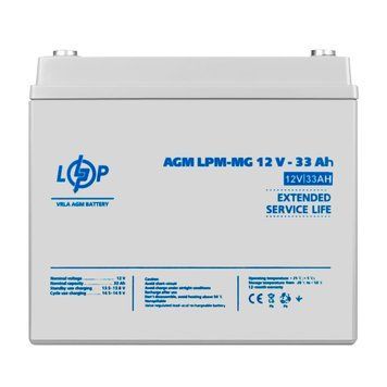 Акумулятор мультигелевий LPM-MG 12V - 33 Ah (LP6558) [900124]