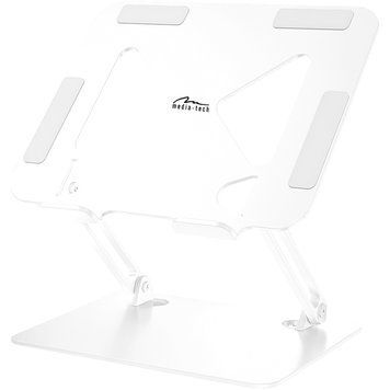 Підставка для ноутбука Laptop Stand 10-17" Aluminum Alloy Media-Tech біла (MT2661W) [405705]