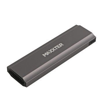 Зовнішня кишеня Maxxter M.2 NVMe PCIe, USB 3.1 Type-C Gen2, Metal, Black (EHDE-2280S-02) [620076]