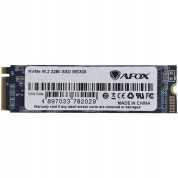 SSD 256Gb AFox ME300 M.2 2280 PCIe NVMe Gen 3x4 3D TLC NAND, Retail (ME300-256GN) [402741]