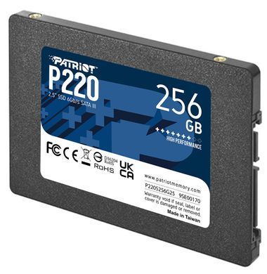 Накопичувач SSD 256GB Patriot P220 2.5" SATAIII TLC (P220S256G25) [607914]