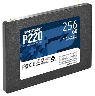 Накопичувач SSD 256GB Patriot P220 2.5" SATAIII TLC (P220S256G25) [607914]
