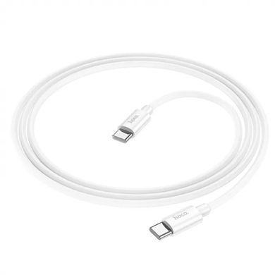 Кабель HOCO X87 Magic silicone 60W PD charging data cable for Type-C to Type-C White (6931474783264) [802481]