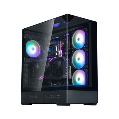Корпус Zalman P40 Prism без БЖ, 2xUSB3.0, 1xUSBType-C, 1x120мм ARGB, VGA 420мм, LCS ready, TG 3x Panels, ATX, чорний (P40PRISMBLACK) [109653]
