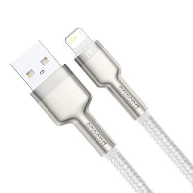 Кабель Baseus Cafule Series Metal Data Cable USB to IP 2.4A 1m White (CALJK-A02) [802340]