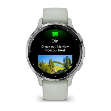 Смарт-годинник Garmin Venu 3s Silver Stainless Steel Bezel with Sage Gray Case and Silicone Band (010-02785-51) [604510]