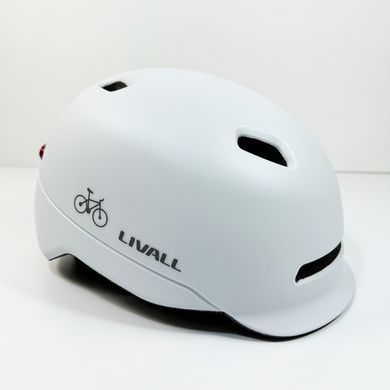 Захисний шолом Livall C20 (L) White (57-61см), сигнал стопів (LIV-000C20-4342) [800029]