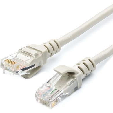 Патч-корд литий, UTP, RJ45, Cat.5e, 3m, сірий (4718) [610068]