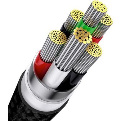 Кабель Baseus Flash Series Ⅱ One-for-three Fast Charging Data Cable USB to M+L+C 100W 1.2m Black (CASS030001) [802632]