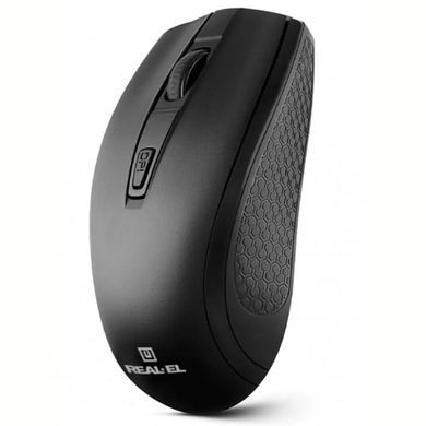 Миша бездротова REAL-EL RM-308 Black (EL123200033) [606402]