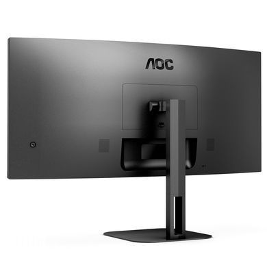 Монітор TFT 34" AOC, WQHD, VA, 100Гц, 1 мс, вигнутий, HDMI, DP, USB-C, USB-hub, колонки, чорний (CU34V5C/BK) [402042]