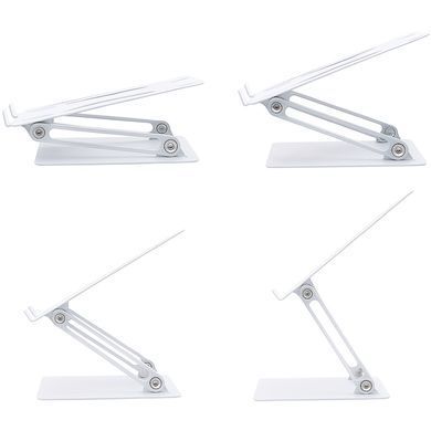 Підставка для ноутбука Laptop Stand 10-17" Aluminum Alloy Media-Tech біла (MT2661W) [405705]