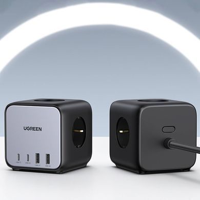 Зарядний пристрій 4xUSB 65W (2хUSB-C+2xUSB-A + 2хSchuko) DigiNest Cube Power Strip CD268 Ugreen (60113) [402113]