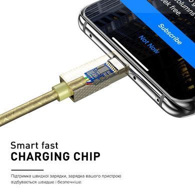 Кабель Luxe Cube Premium USB - micro USB (M/M), 1 м, золотистий (8889986489885) [603788]